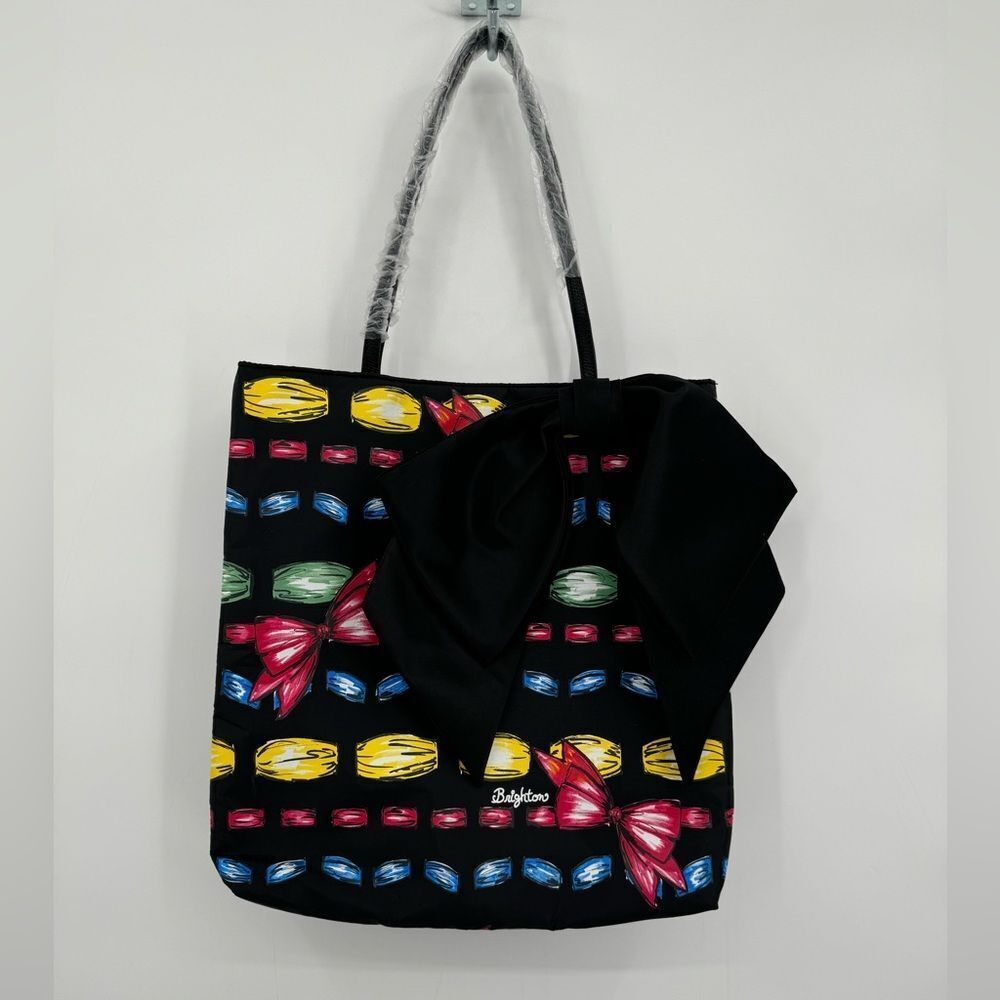 BRIGHTON Take a "Beau" Tote NWT Colorful Fun Bows Deep
