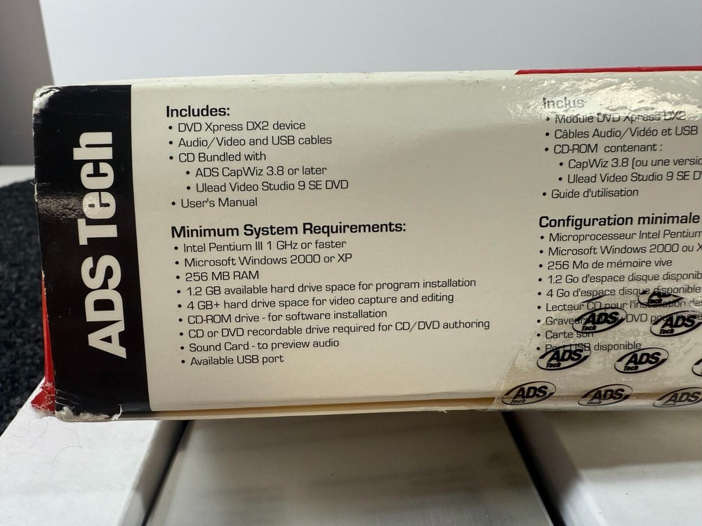 ADS Tech DVD Xpress DX2. Convert Media From Devices to Video. CD is MISSING.