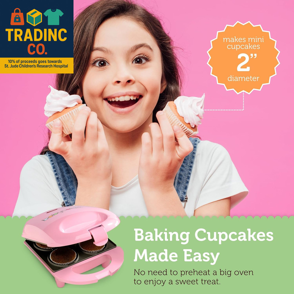 Mini Cupcake Maker by Select Brands - Cupcake Iron for Birthdays, Parties & More