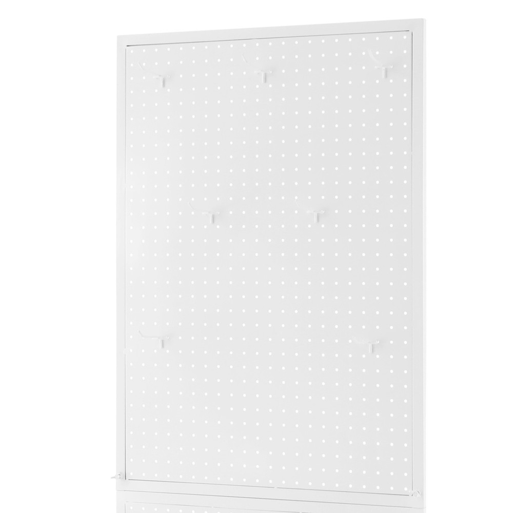 Durable Mobile Pegboard Display Stand with Wheels for Retail & Tools