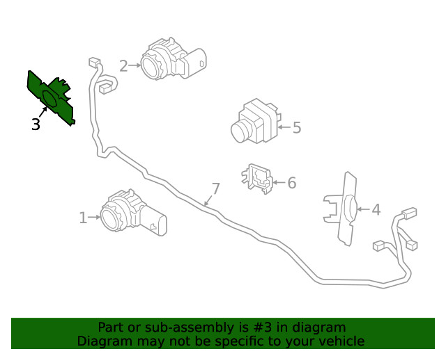 Genuine Volvo Parking Aid Sensor Bracket 31449354