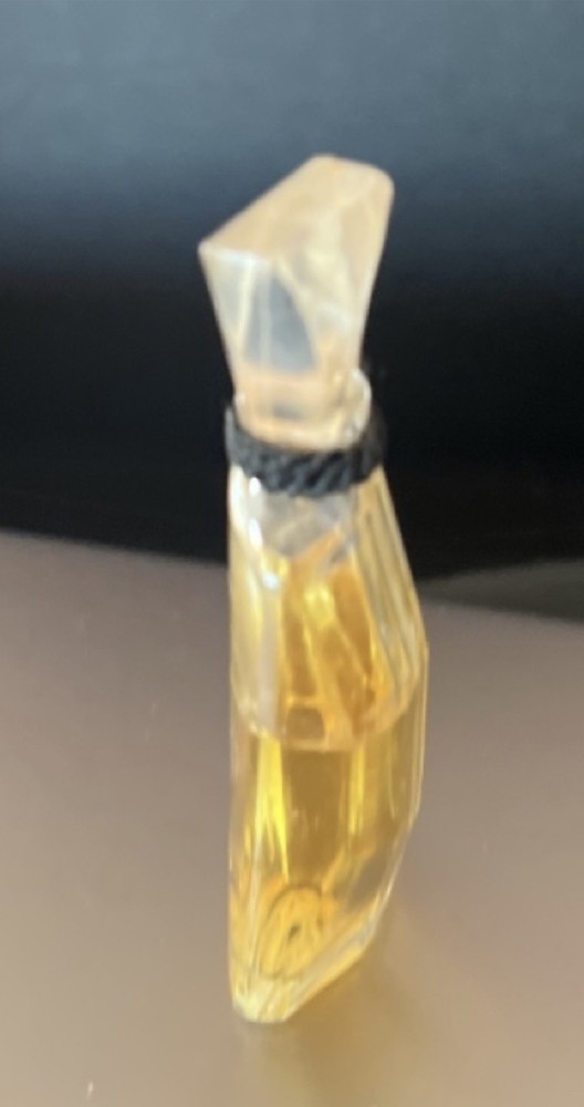 miniature perfume bottle half full - mystery scent no marks vanity decor