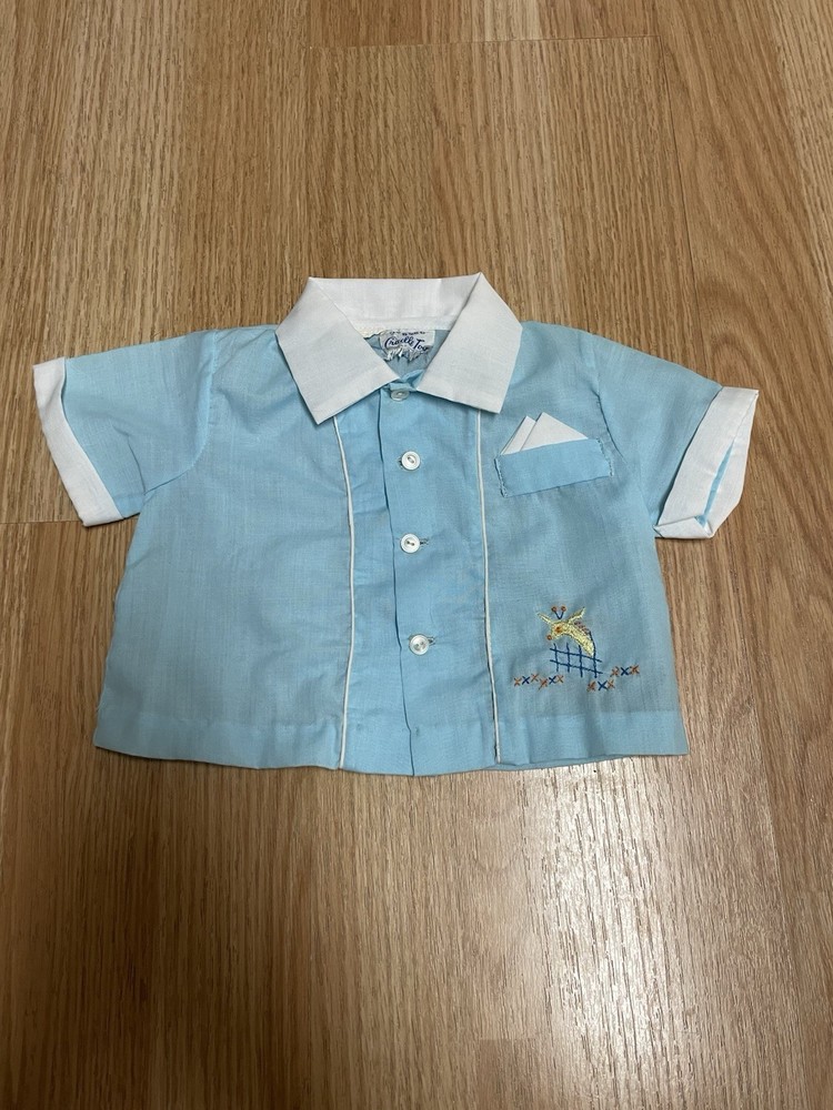 Vintage Cradle Togs Size 0 Top Embroidered