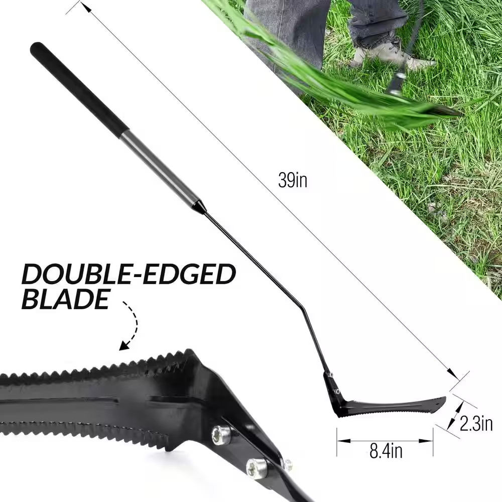 39 In. Steel Handle Double Blade Weeder