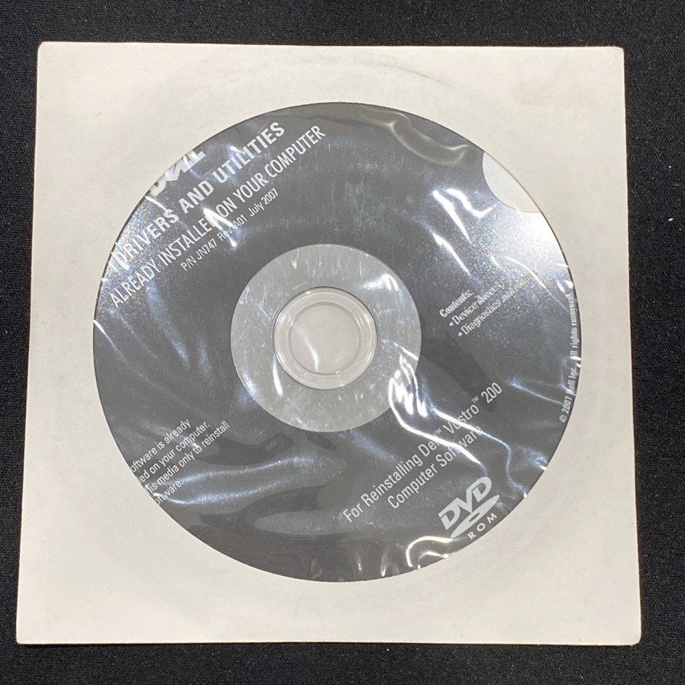 OEM - SEALED Reinstalling Dell Vostro 220 Computer Software Driver Utilities CD