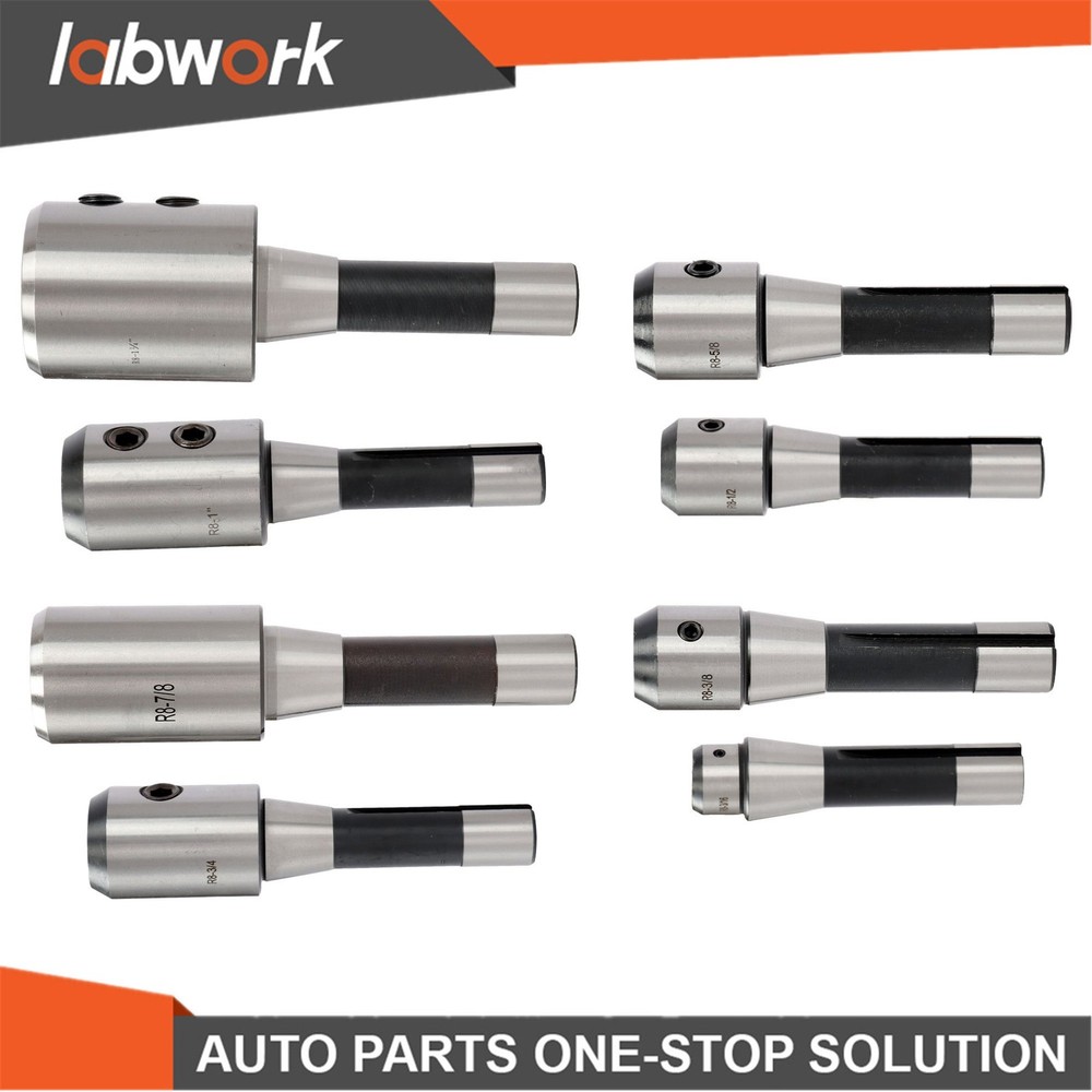 Labwork 8PCS R8 Precision End Mill Tool Holder Set for Milling Machine 202-5310