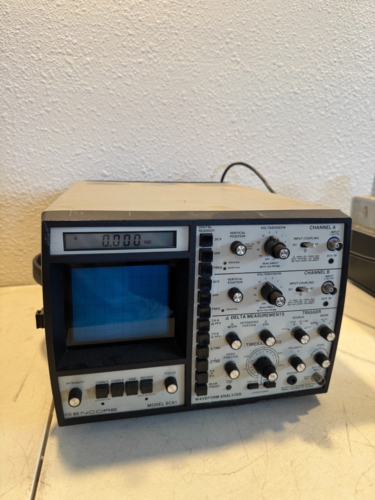SENCORE SC61 60 MHz Dual-Trace Analog Oscilloscope Waveform Analyzer