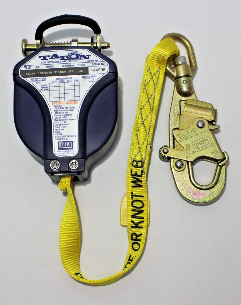 Talon SRL 8'WEB Self Retracting Lifeline: Model 3101001