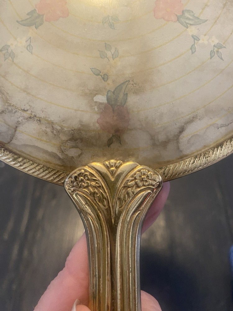 vintage hand-held vanity mirror