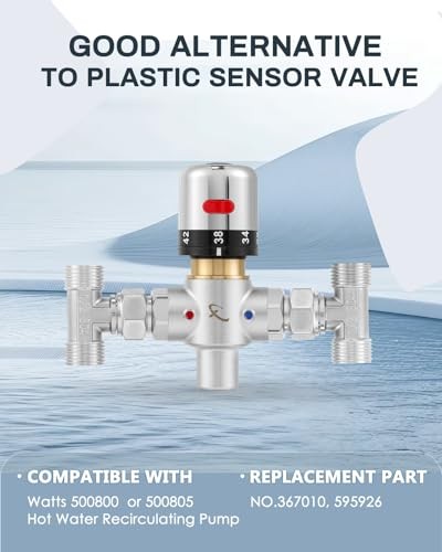 Adjustable Temperature Bypass Sensor Valve Kit for Instant Hot Water