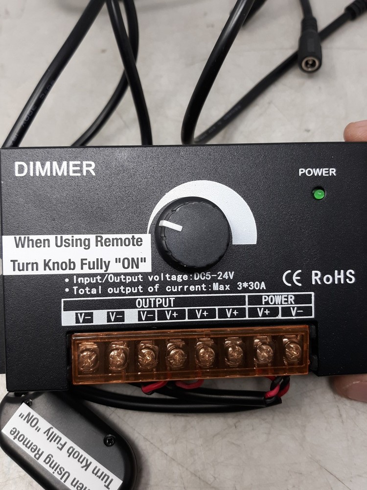LED Dimmer Controller Remote DC 5-24V 3*30A Adjustable Brightness Lighting