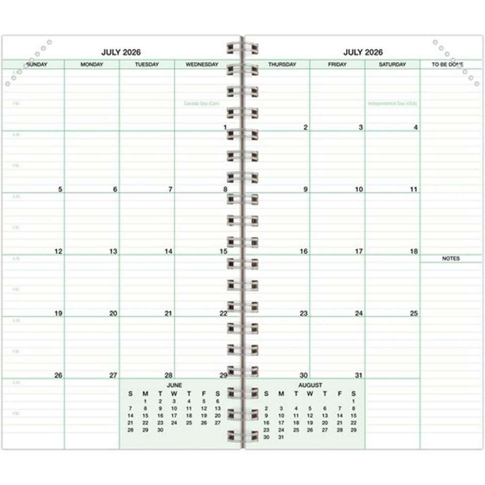 Day-Timer Jul 26 – Jun 27, 2-Page/Day Orig Planner Refill Compact 3x5" +Extras