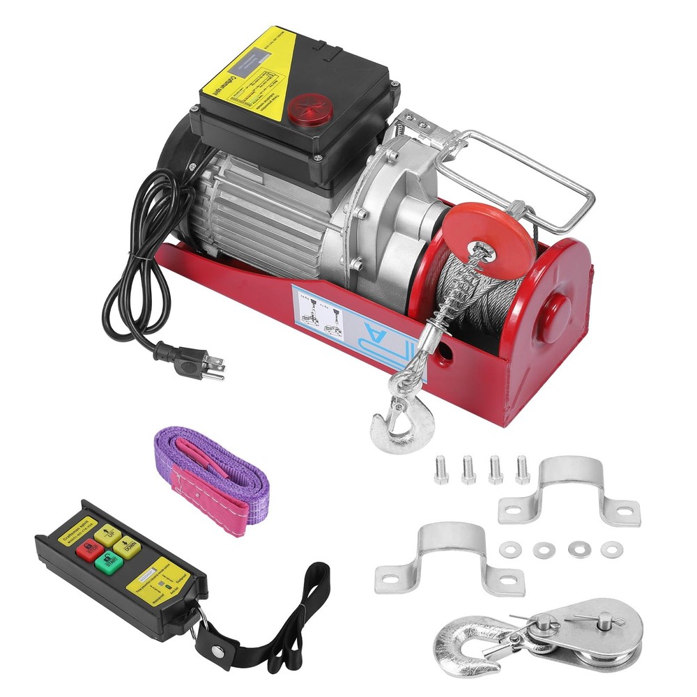 880 Lbs Wireless Automatic Electric Cable Hoist 110V for Heavy Lifting,Workshop