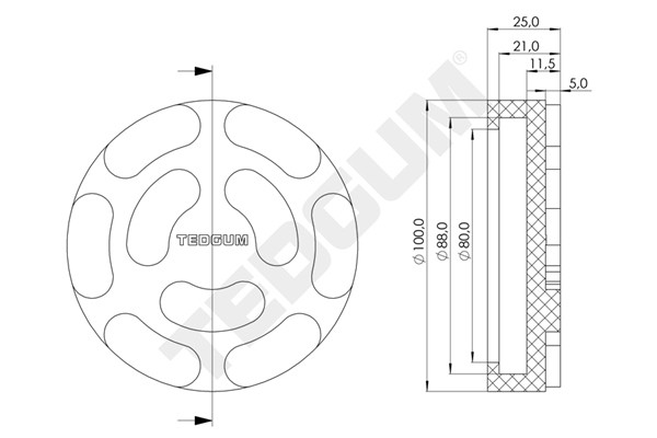 Rubber pad MOLNAR - NAPKINS - SYRIAN - SPACE - SUPREME