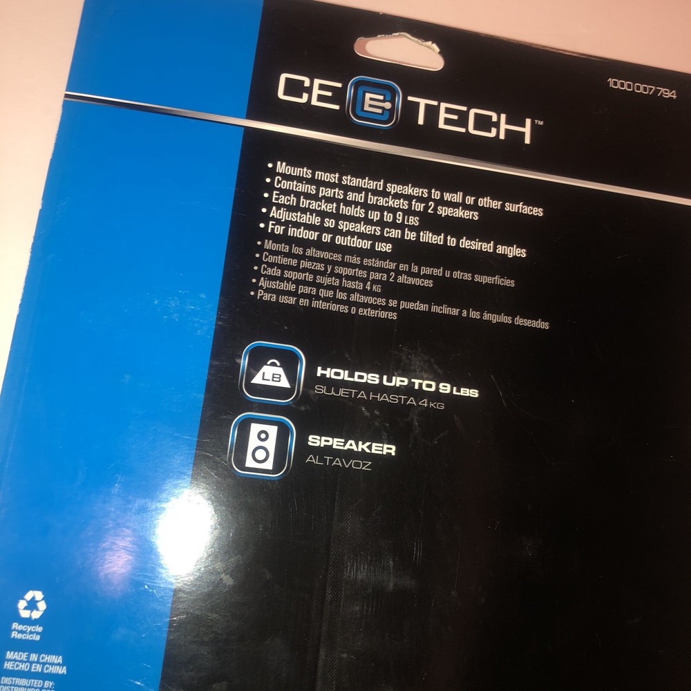 CE Tech Bracket Adjustable Tilt Speaker Mounts Audio