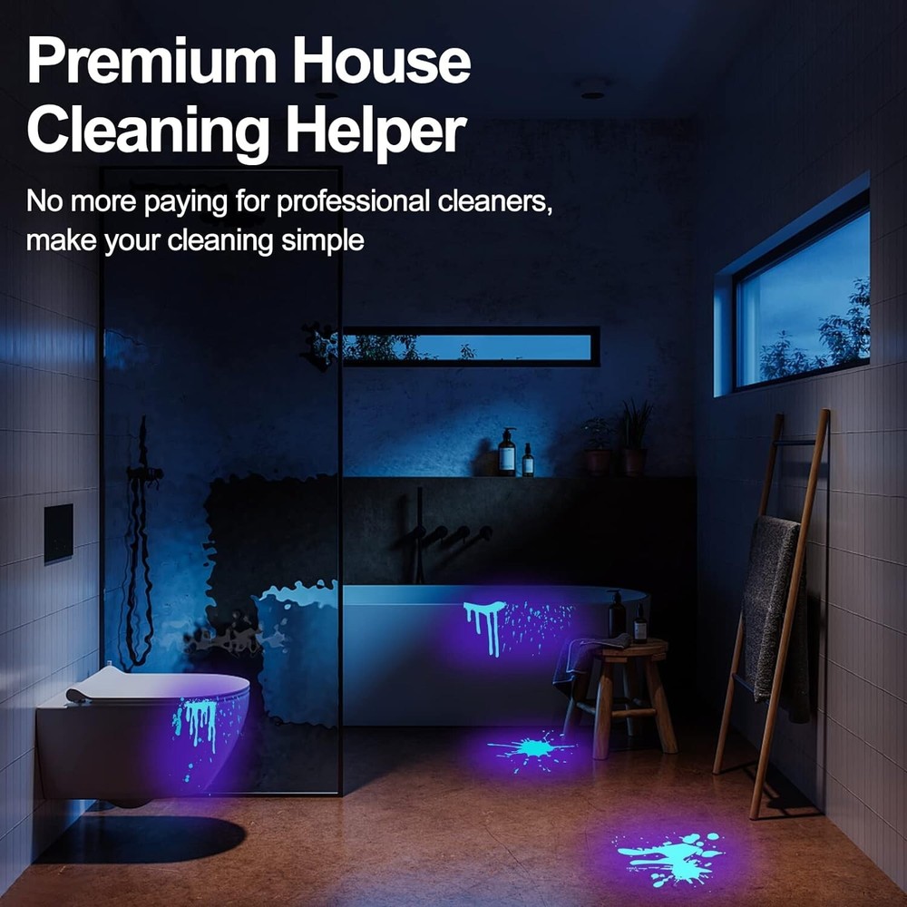 Advanced Multi-Purpose Pet Urine Detector - Upgraded Bed Bug Finder + Batteries
