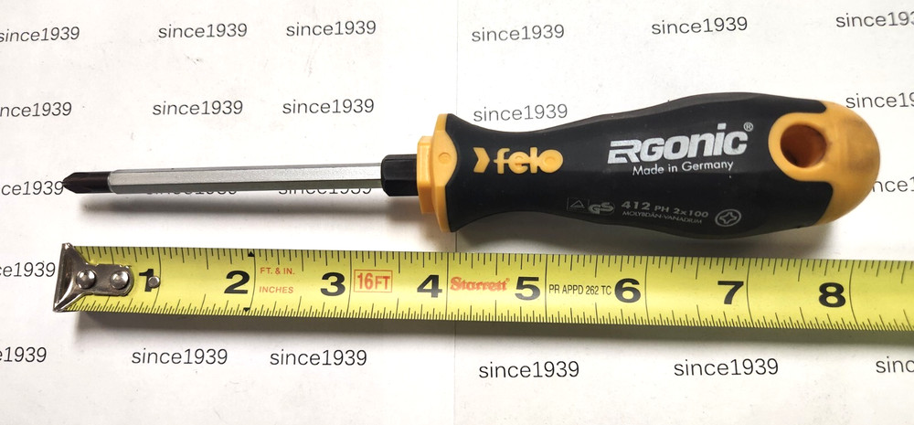 Felo 52797 Ergonic Soft Handle #2 Phillips Screwdriver Hex Shank 4" Blade