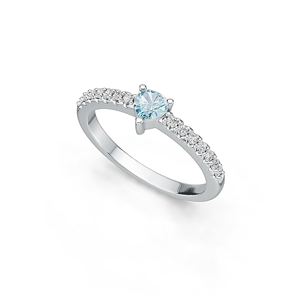 Sterling Silver Semi Mount Ring Setting Heart HT 4X4mm