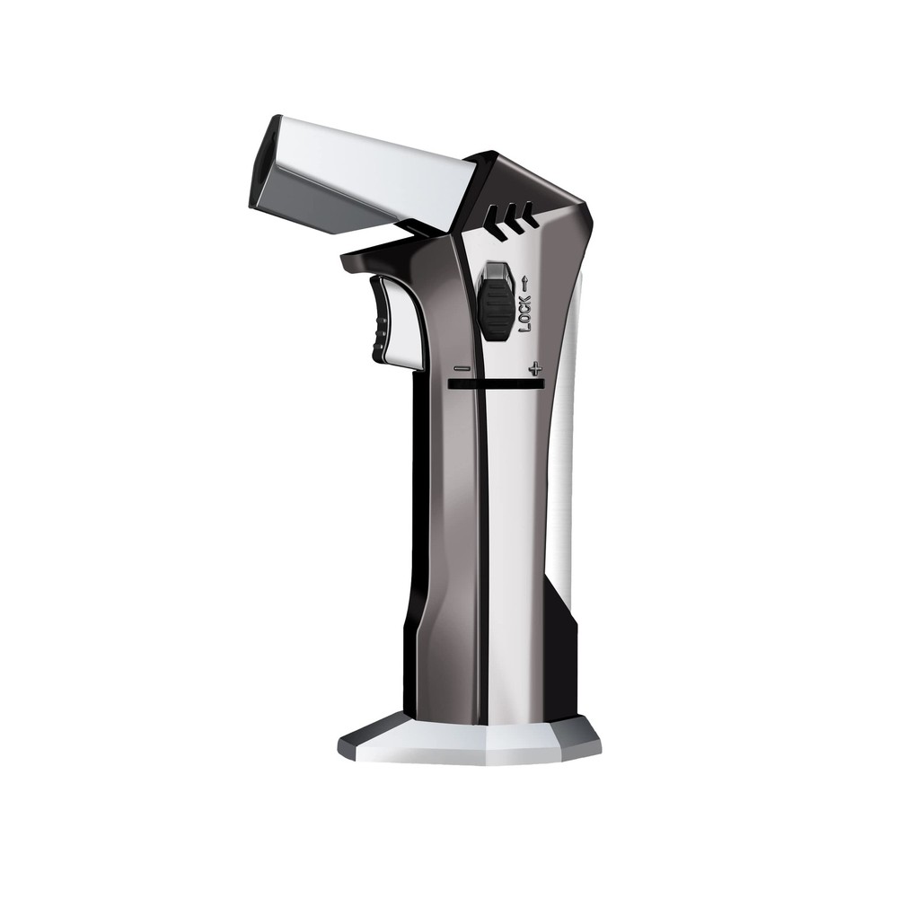 Kitchen Torch for Cooking with Adjustable Flame Silver