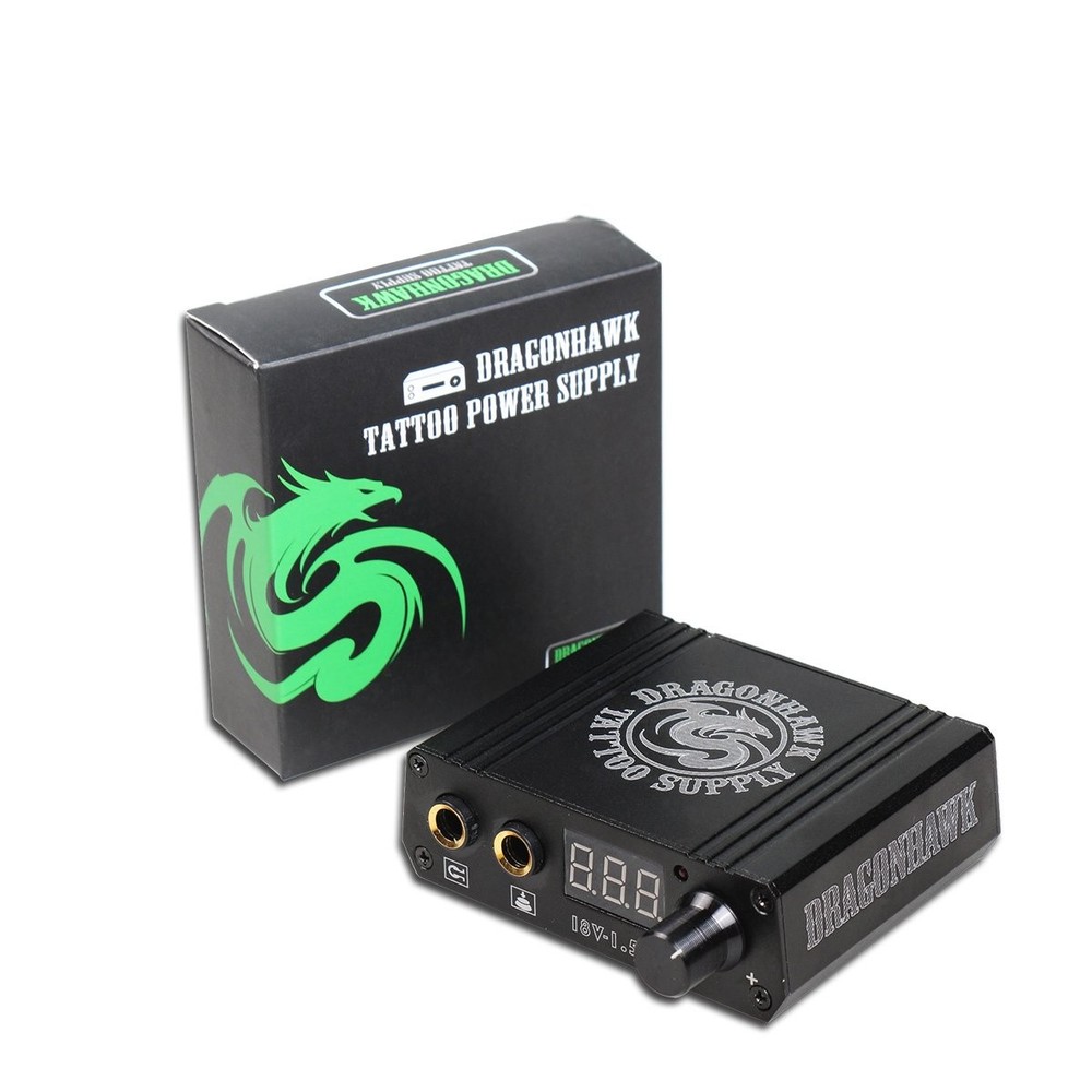 Dragonhawk Complete Tattoo Kit for Beginners 2 Pro with Case, Multicolor