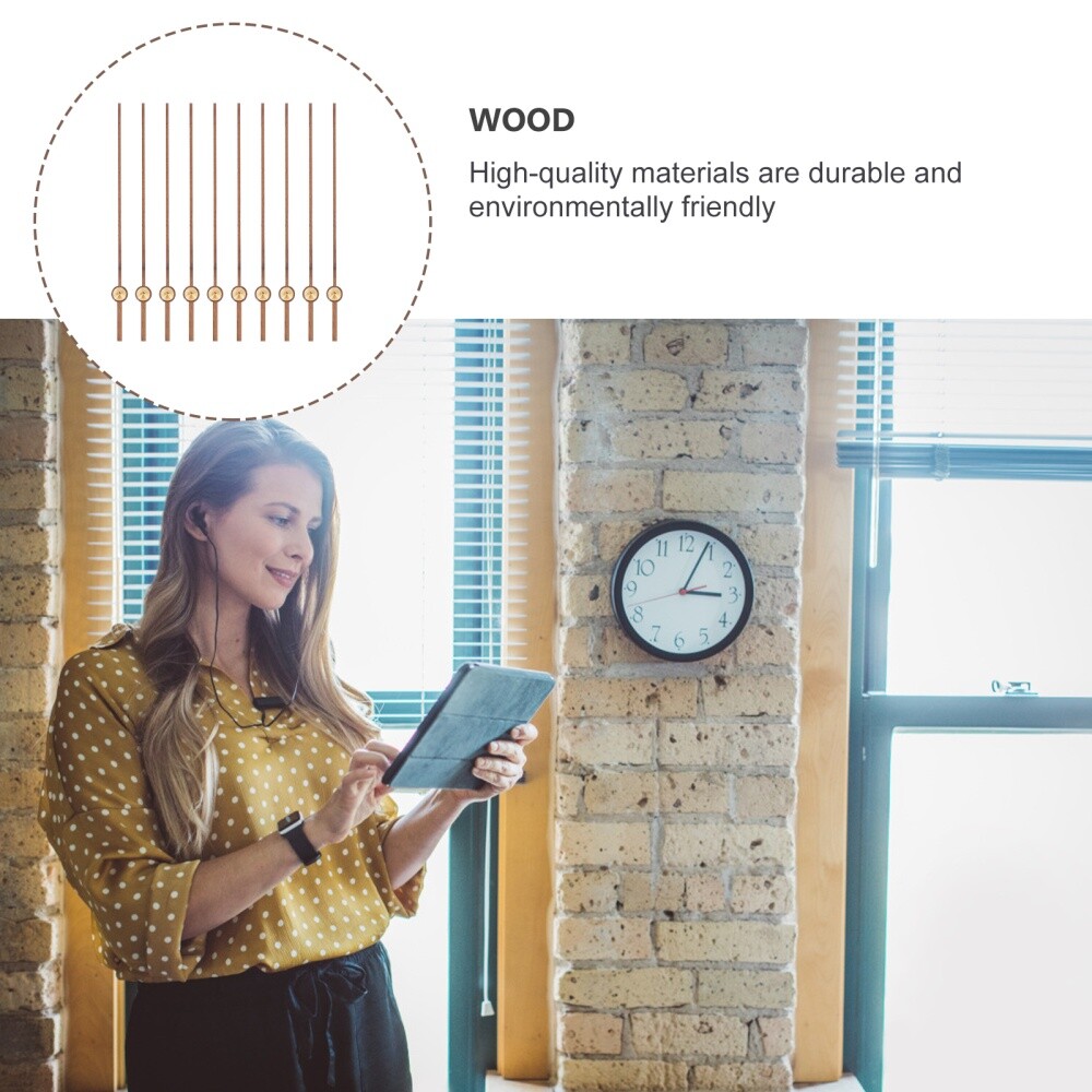 10Pcs Clock Second Hands Wooden Second Hands Replacement Clock Movement