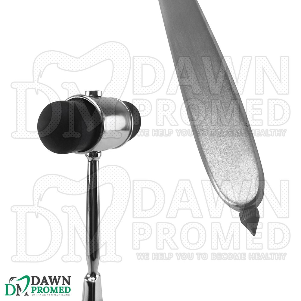 Dejerine Percussion Hammer 9" W/Dual Rubber Head & Needle Diagnostic Instruments