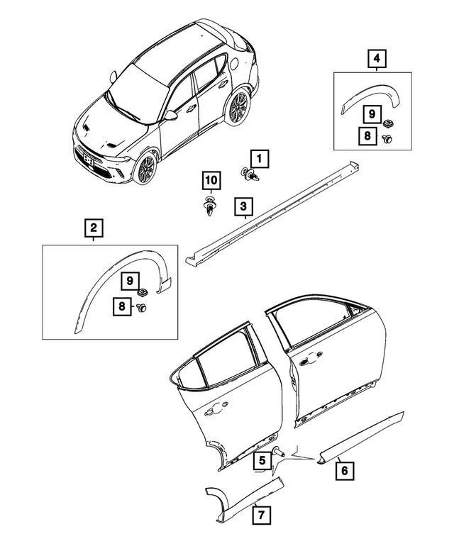 Genuine Mopar Push Pin 68354120AA
