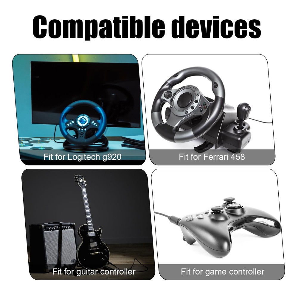 XIHIRCD 3pcs USB Breakaway Cables, Cord Replacements for black