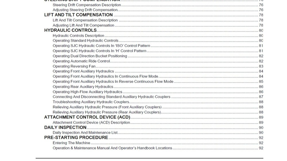 Bobcat S62 Skid Steer Loader Maintenance & Operation Manual (Reprint)