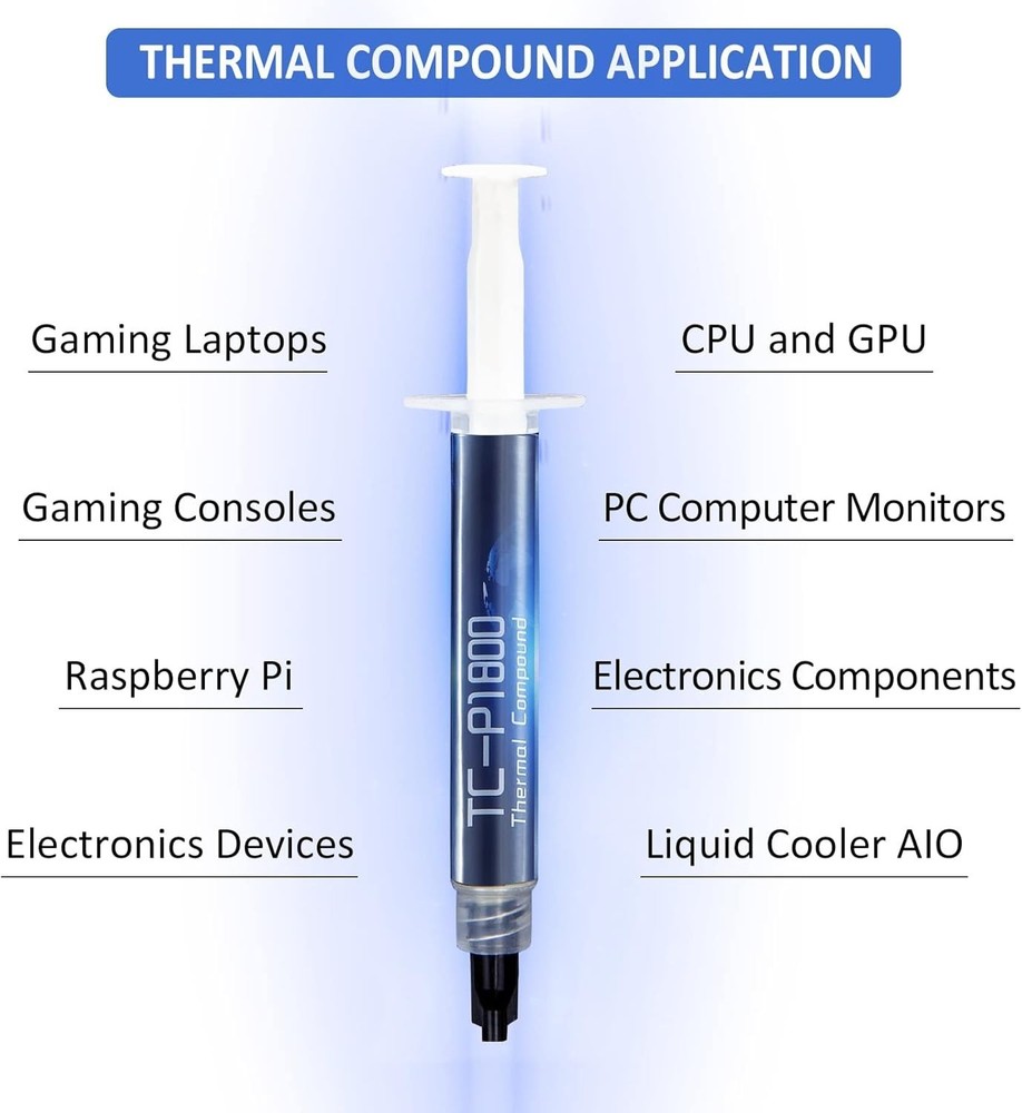 High-Performance CPU/GPU Thermal Paste 3g - Includes Application Tools for Ease