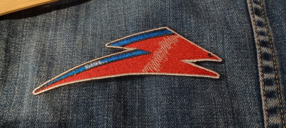 David Bowie Bolt 5 x 1.75 Inch Iron On Patch