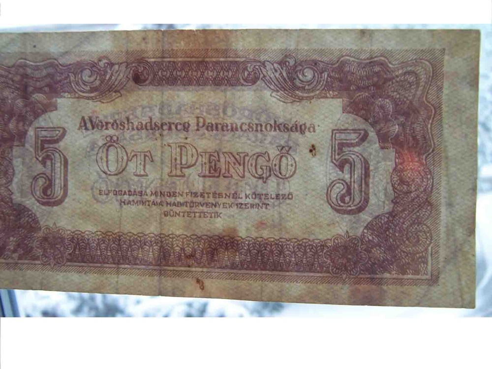 Hungary occupation 1944 5 Pengö. Pick-M4