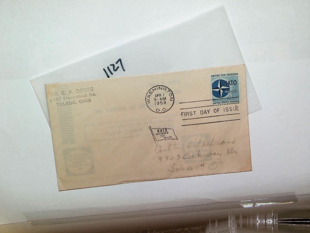 U. S. FDC - 1127 - NATO  - no cachet - comb. shopping!