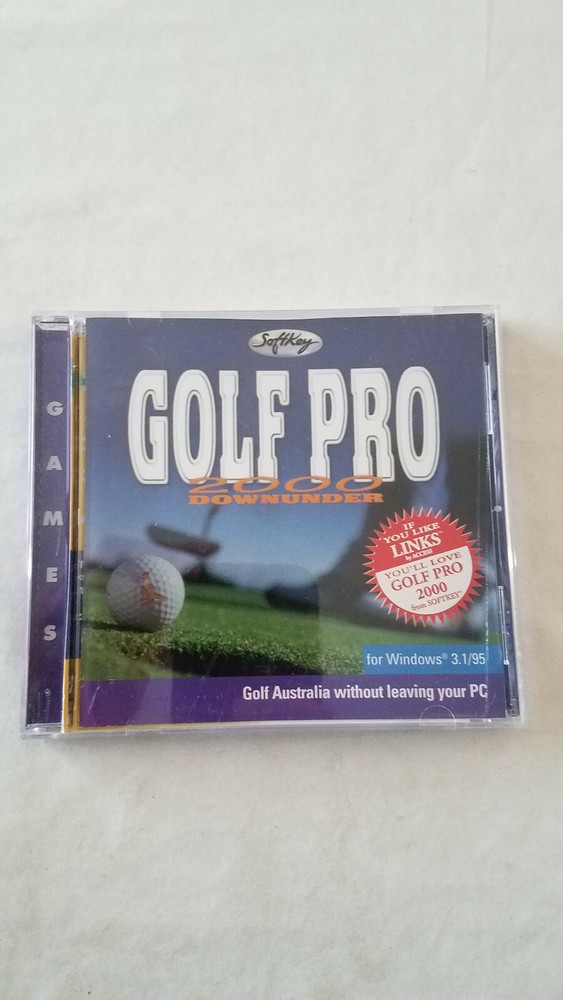 GOLF PRO 2000 DOWNUNDER For PC CD-ROM WINDOWS 3.1/95 SoftKey 1997