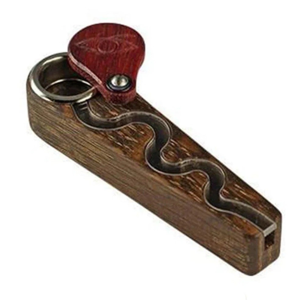 CLASSIC ORIGINAL AUTHENTIC WOOD OREGON TRAIL MONKEY PIPE - DARK GRAIN