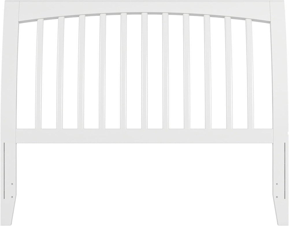 Orleans White Solid Wood Slat Headboard - Full Sleigh Design