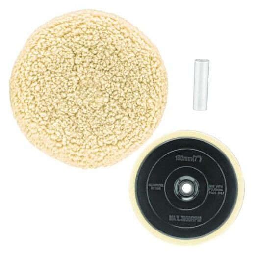 Wool Buffing Pad and Backing Pad Kit (DW4985CL) 7-Inch