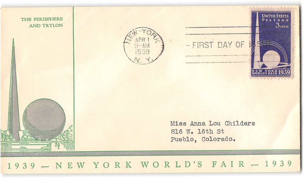 US #853 FDC, 1939, Linprint