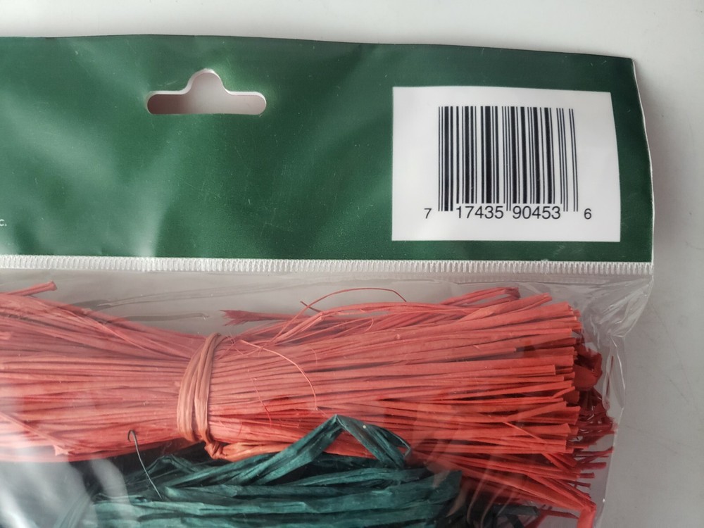 Santa's workbench Christmas Raffia Red, Green