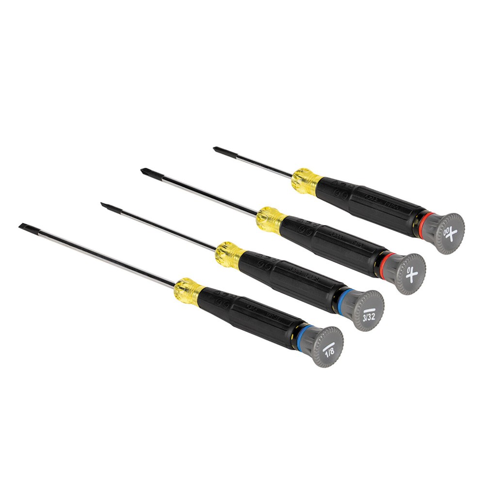 Klein Tools 85615 Precision Screwdriver Set, Slotted & Phillips, 4 Pc