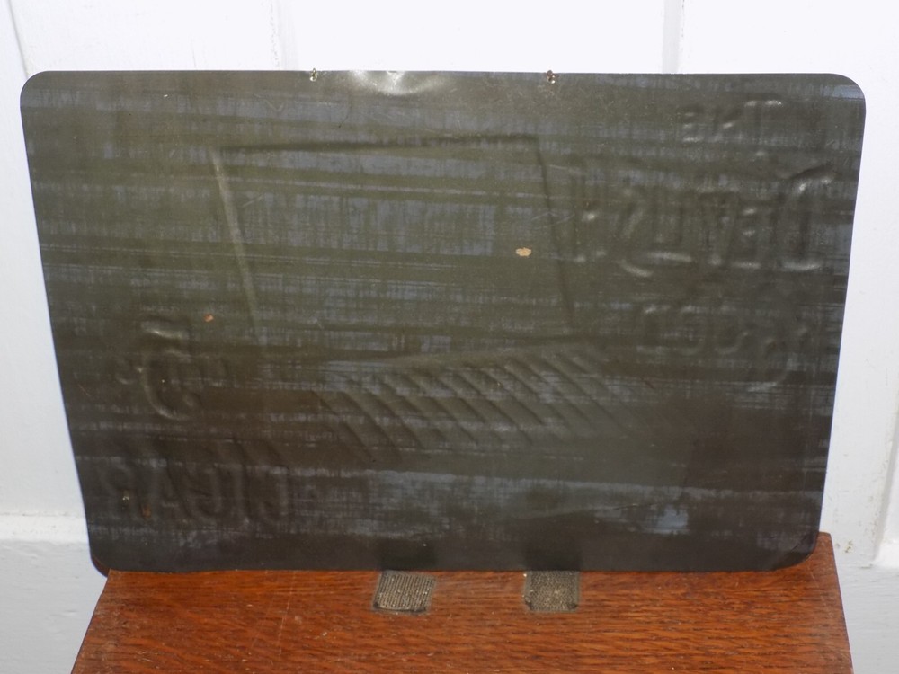 Vintage Devlish Good Embossed Cigar Metal Sign