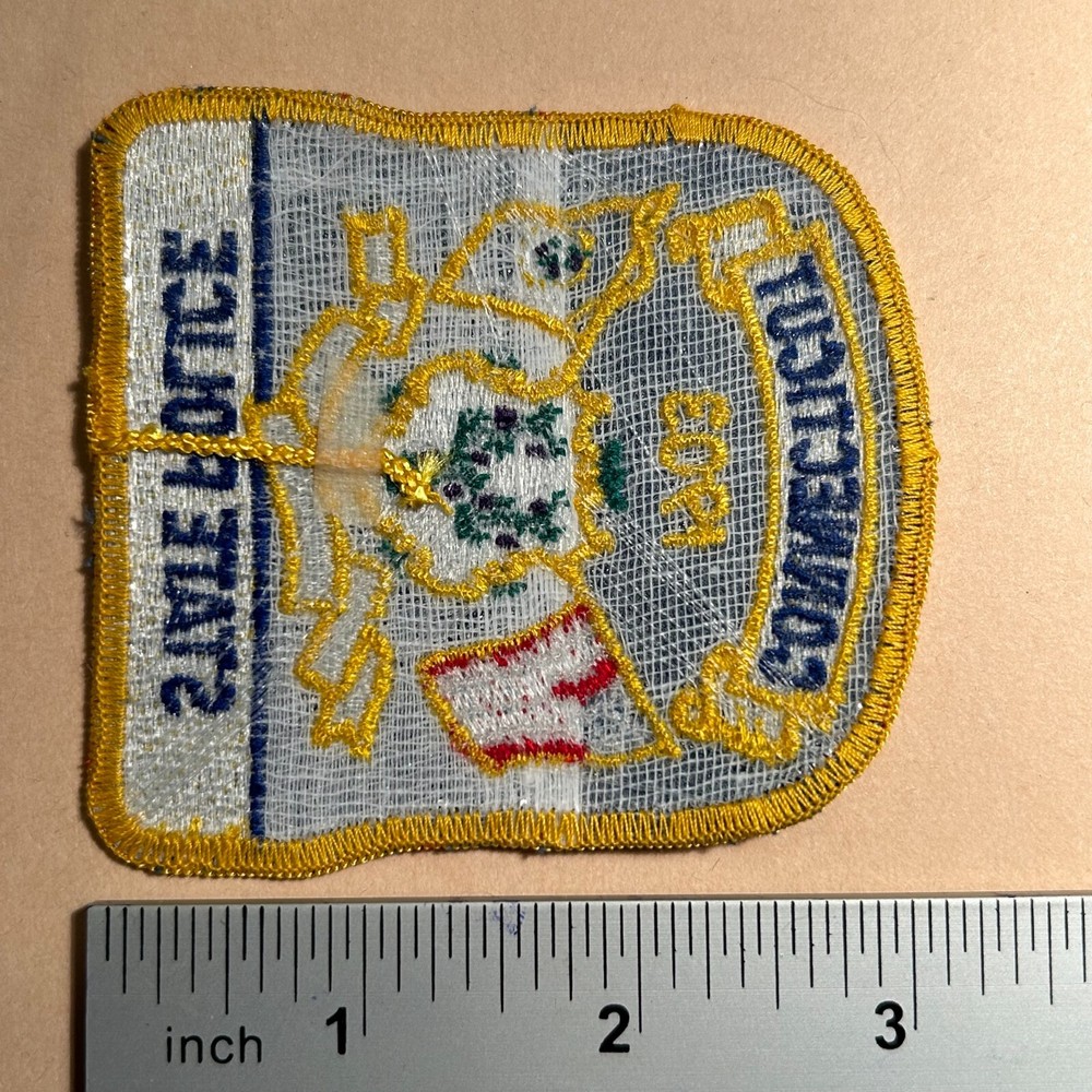 Connecticut State Police patch (SMALL)