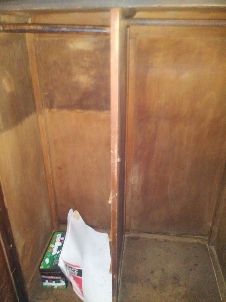 Late 1940 Wardrobe With Wooden Wheels
