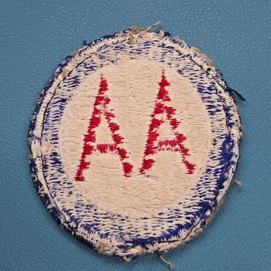 Anti-Aircraft Command Patch-Cut Edge-Snow Back-Original-Off Uniform - WW-II*