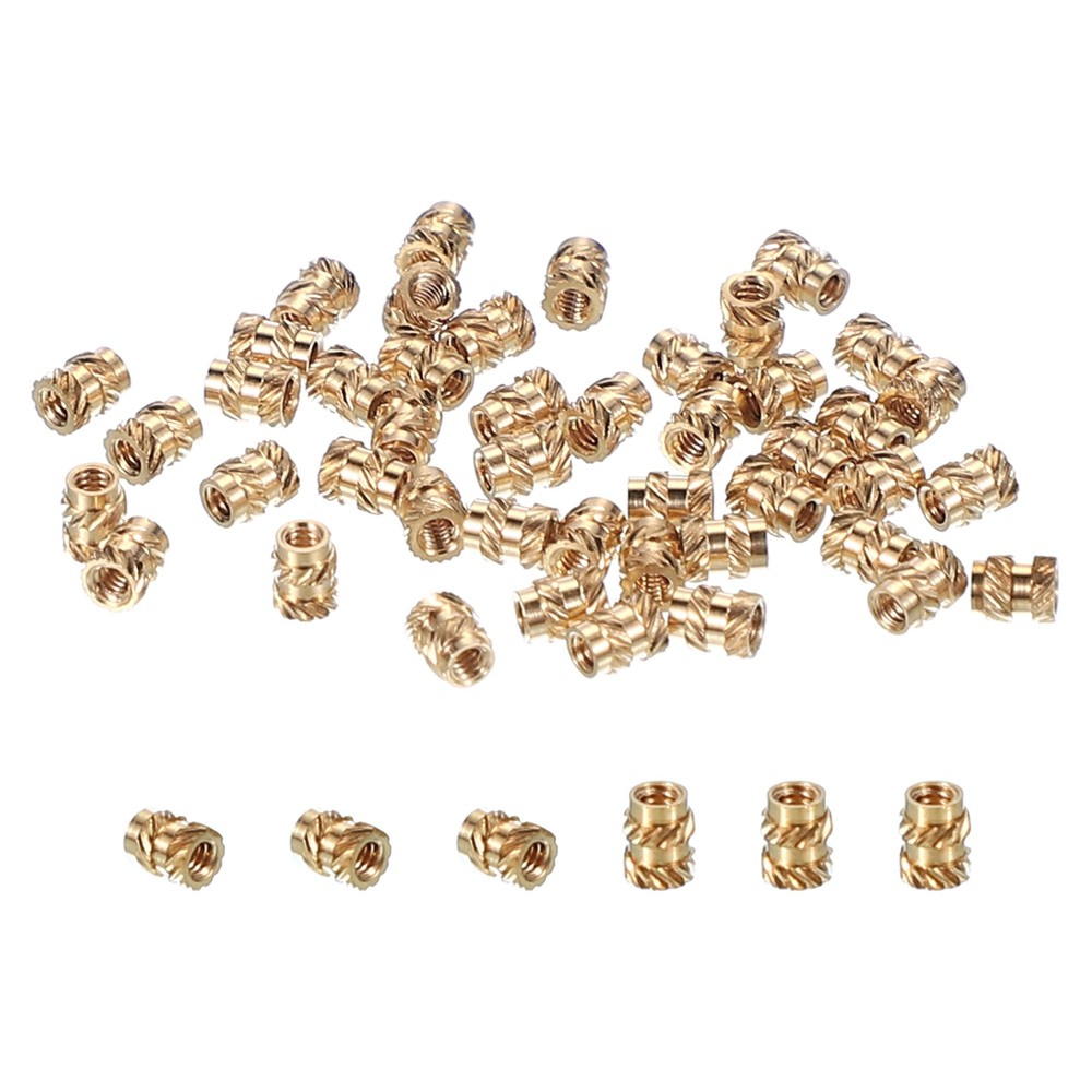 50 Pcs Brass Threaded Insert M1.2x2.5x2 mm for Plastic Components
