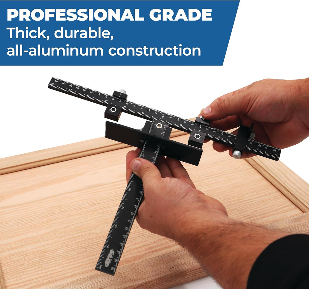 Cabinet Hardware Jig Pro for Accurate Installation - Precise Knob Pull - Adjusta