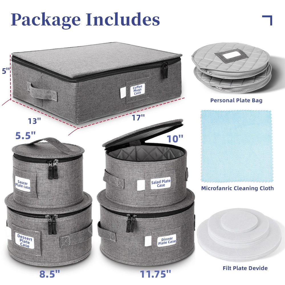 A Set of 5 New Luxula China Hard Shell Storage Container Organizer