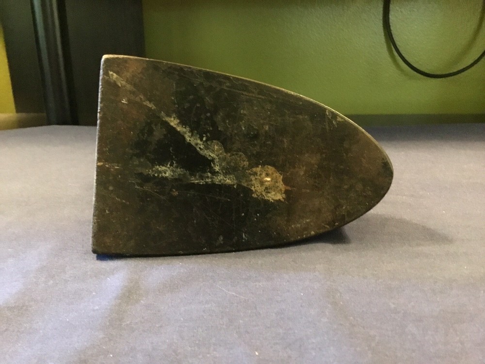 Heavy Cast Iron #6 Sad Iron With Hand Painted Flowers