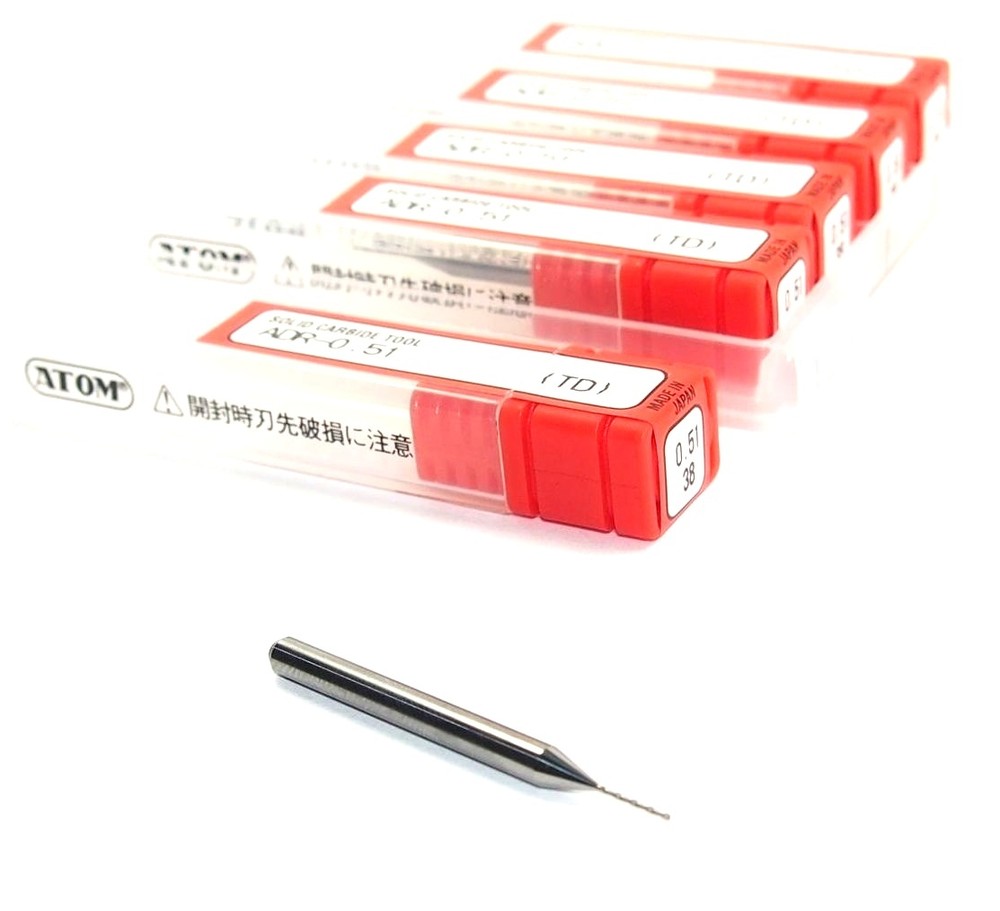 ATOM Carbide Micro Drills 0.51mm ADR-0.51 (5 Pcs)