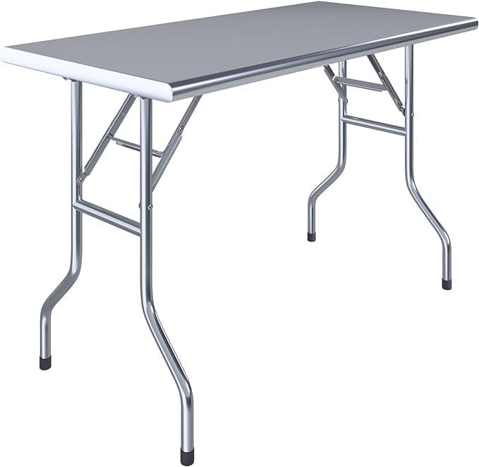 Premium Quality Stainless Steel Open Base Folding Utility Table - Folding Table